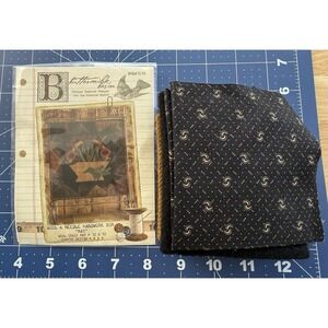 Buttermilk Basin Wool & Needle BOM May Pattern w Wool Fabric ~ Flower Basket